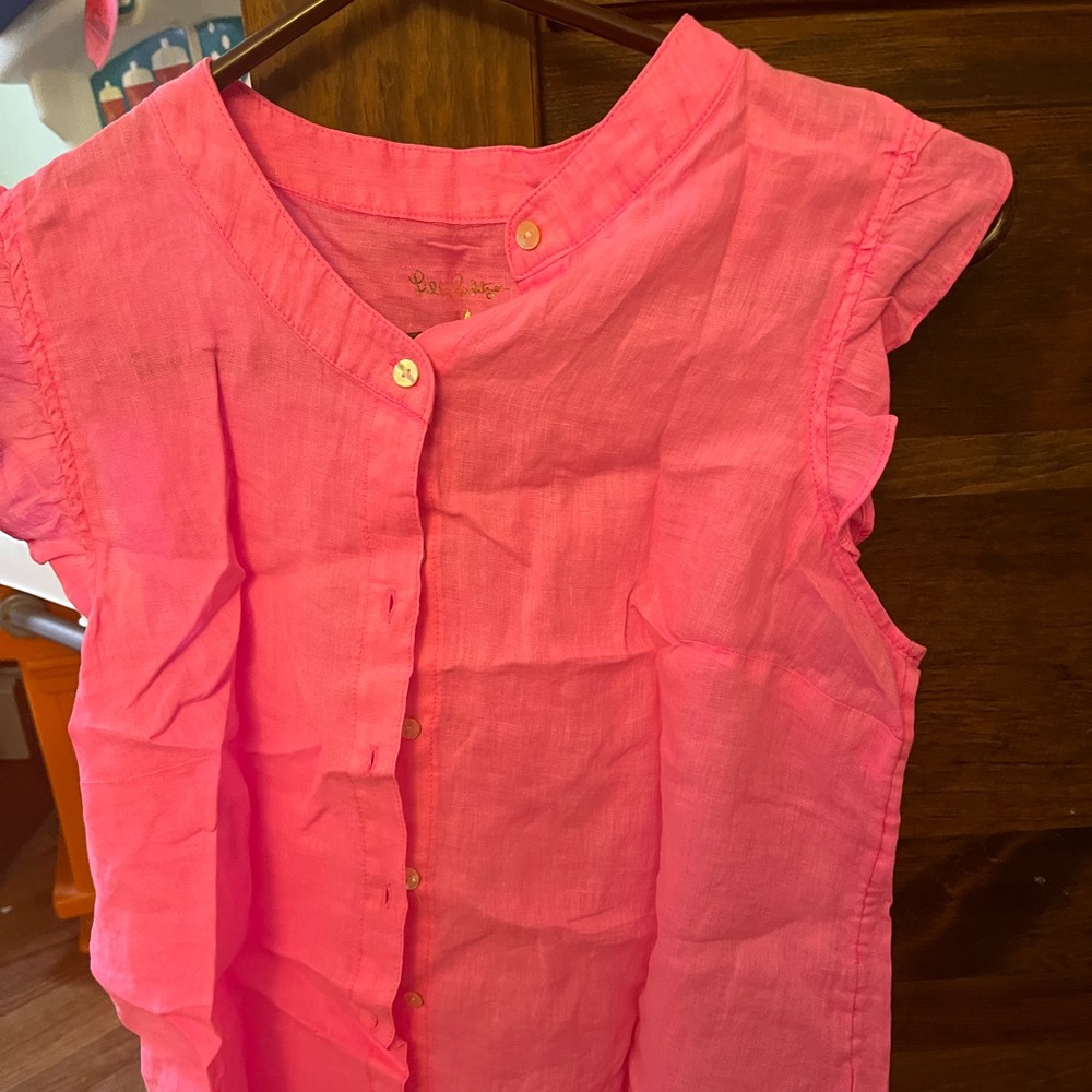 Lilly flutter linen top